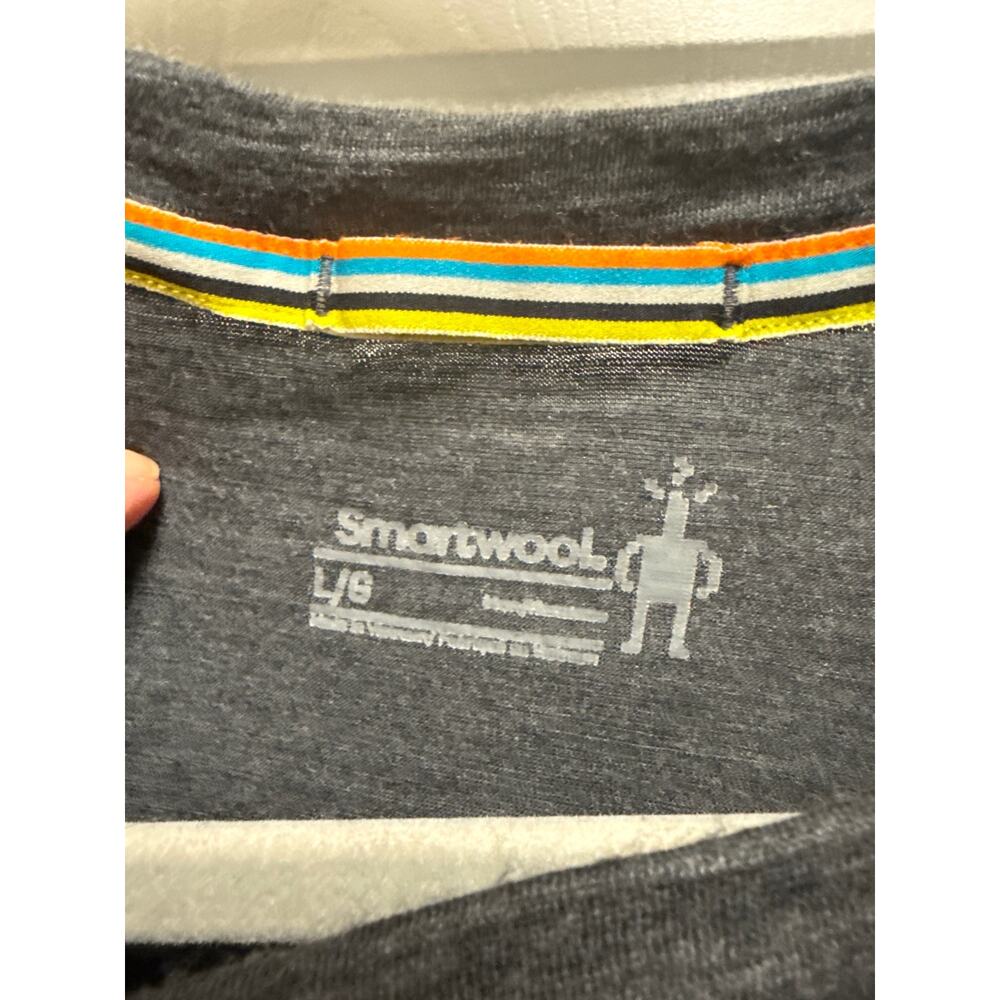 Smartwool Men’s Merino Wool Short Sleeve Base Layer Tee Gray Size Large - Picture 4 of 5